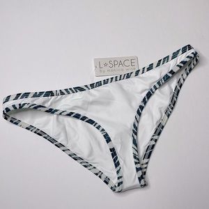 LSpace Cosmo Swim Bikini Bottom Classic Womens White size Large New